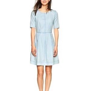 Gap Chambray Fit and Flare Dress